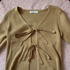 brown layering cardigan top